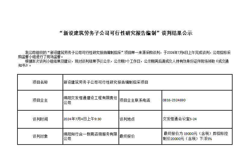 “新設(shè)建筑勞務(wù)子公司可行性研究報(bào)告編制”談判結(jié)果公示.png